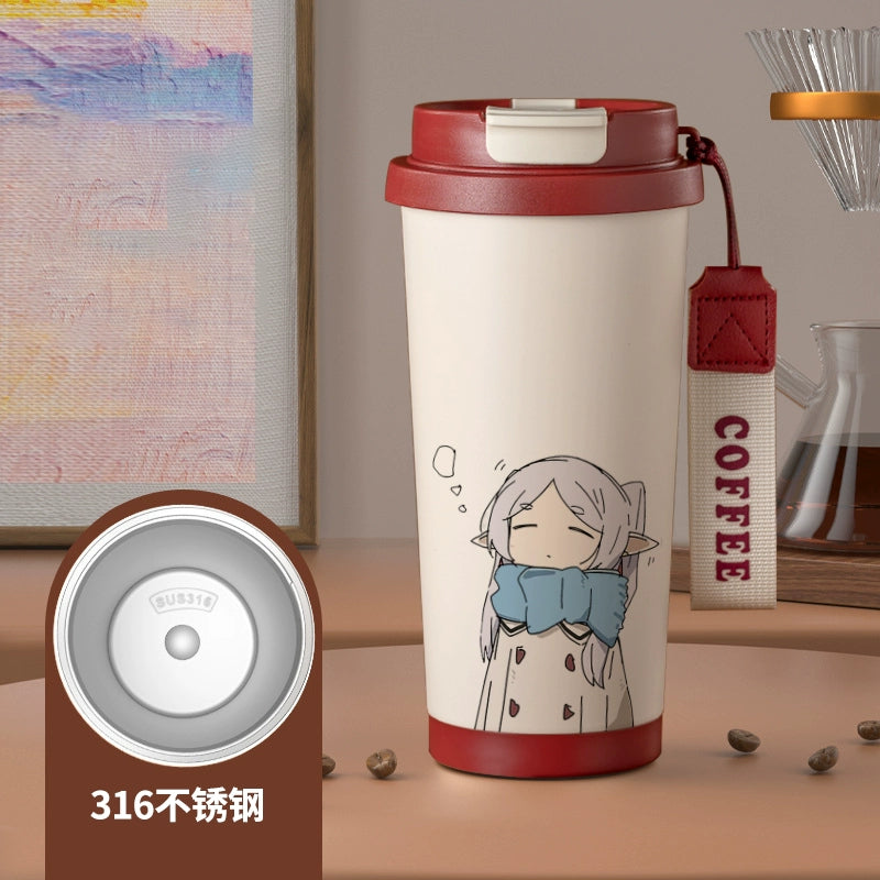 Anime Printed Coffee Thermos Cup