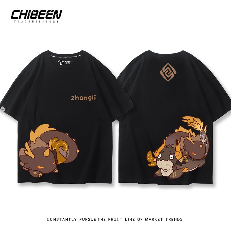 ZhongLi Game Print Short-sleeved T-shirt