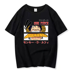 Unisex Casual Luffy Pattern Short Sleeve T-Shirt