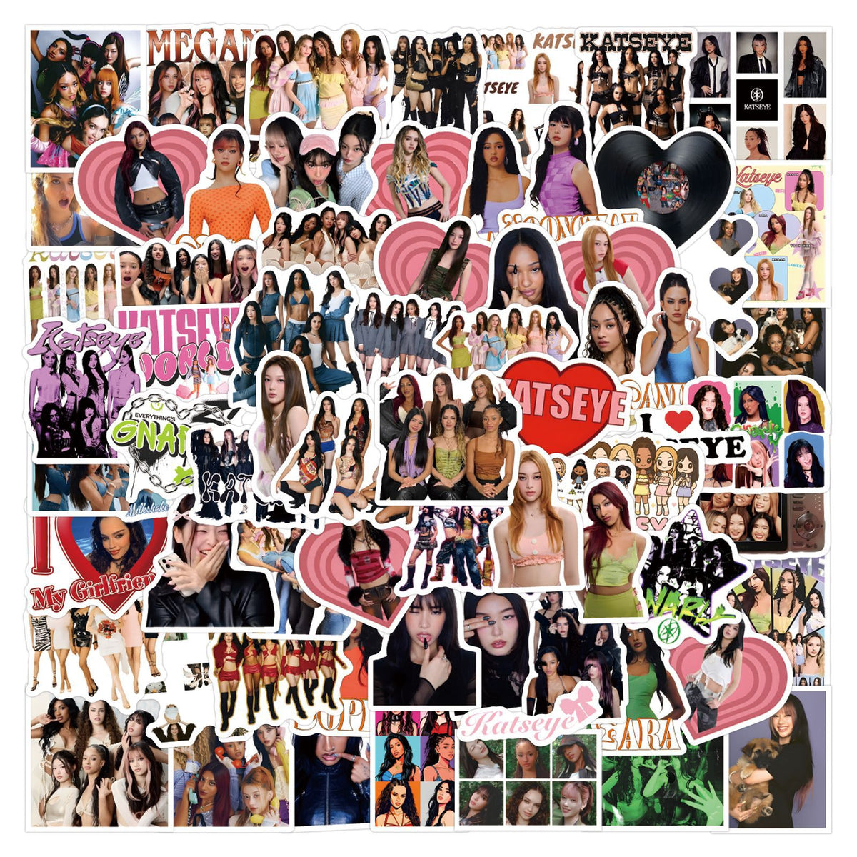 120PCS KATSEYE Decorative Stickers