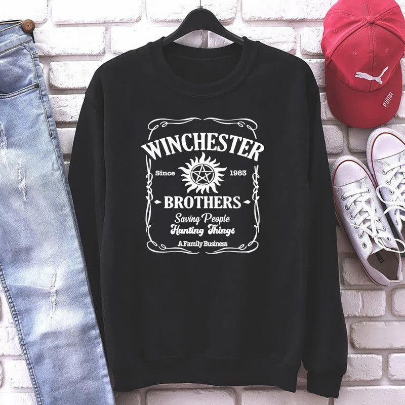 Winchester Brothers Printed Crew Neck Sweatshirt
