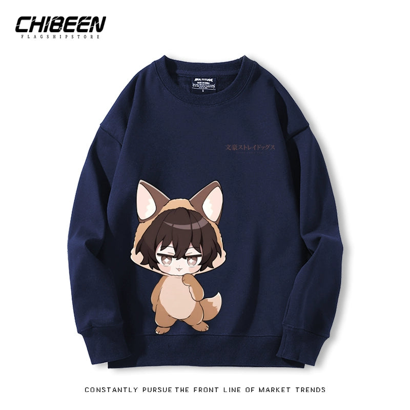 Cute Anime Pattern Crew Neck Sweatshirt