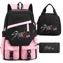 SKZ LOGO Backpack Lunch Bag Pencil Bag Three-piece Set