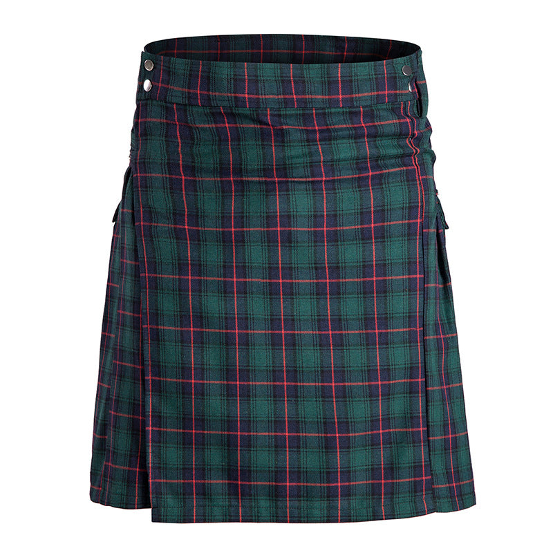 Scottish Style Unisex Traditional Plaid Short Skirt