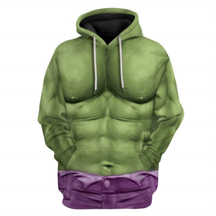 Cool Avengers Hulk 3D Printed Cosplay Hoodie