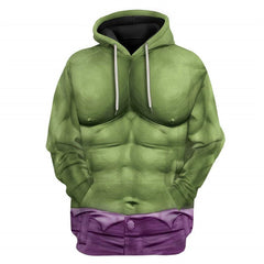Cool Avengers Hulk 3D Printed Cosplay Hoodie
