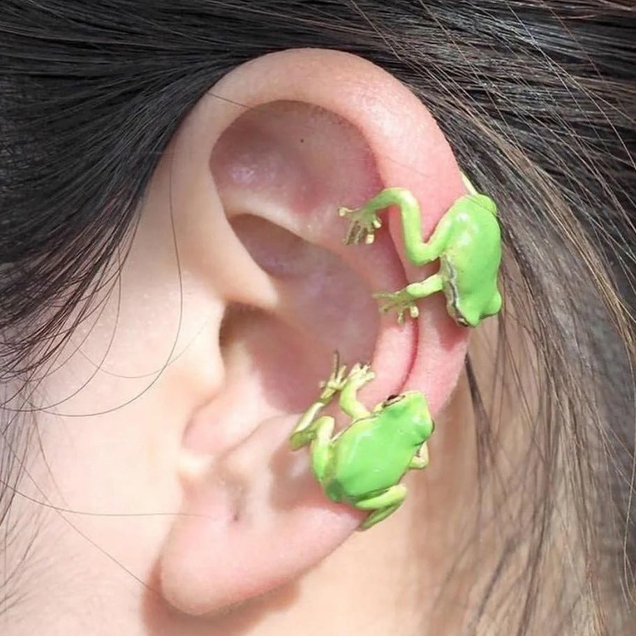 Cute Frog Earrings Ear Clips