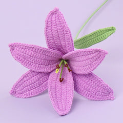 Lily Flower Branch Crocheted Bouquet