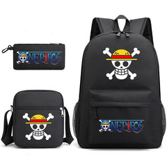 Trendy Anime Backpack Shoulder Pencil Bag Three-piece Set