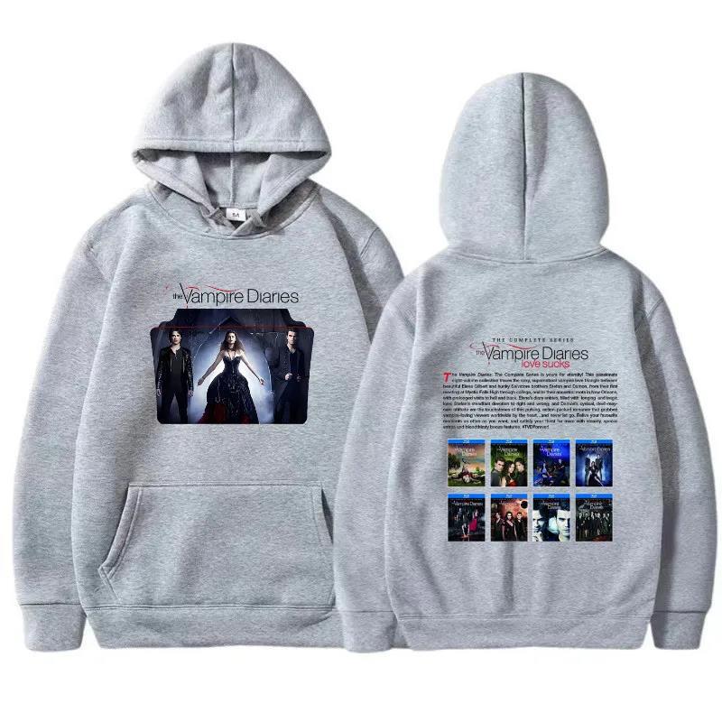 Unisex Tvd Pattern Pullover Hoodie