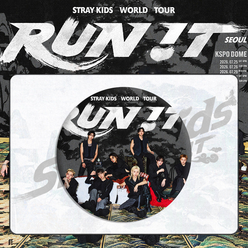 SKZ "RUN IT" World Tour Badge Mirror Keychain
