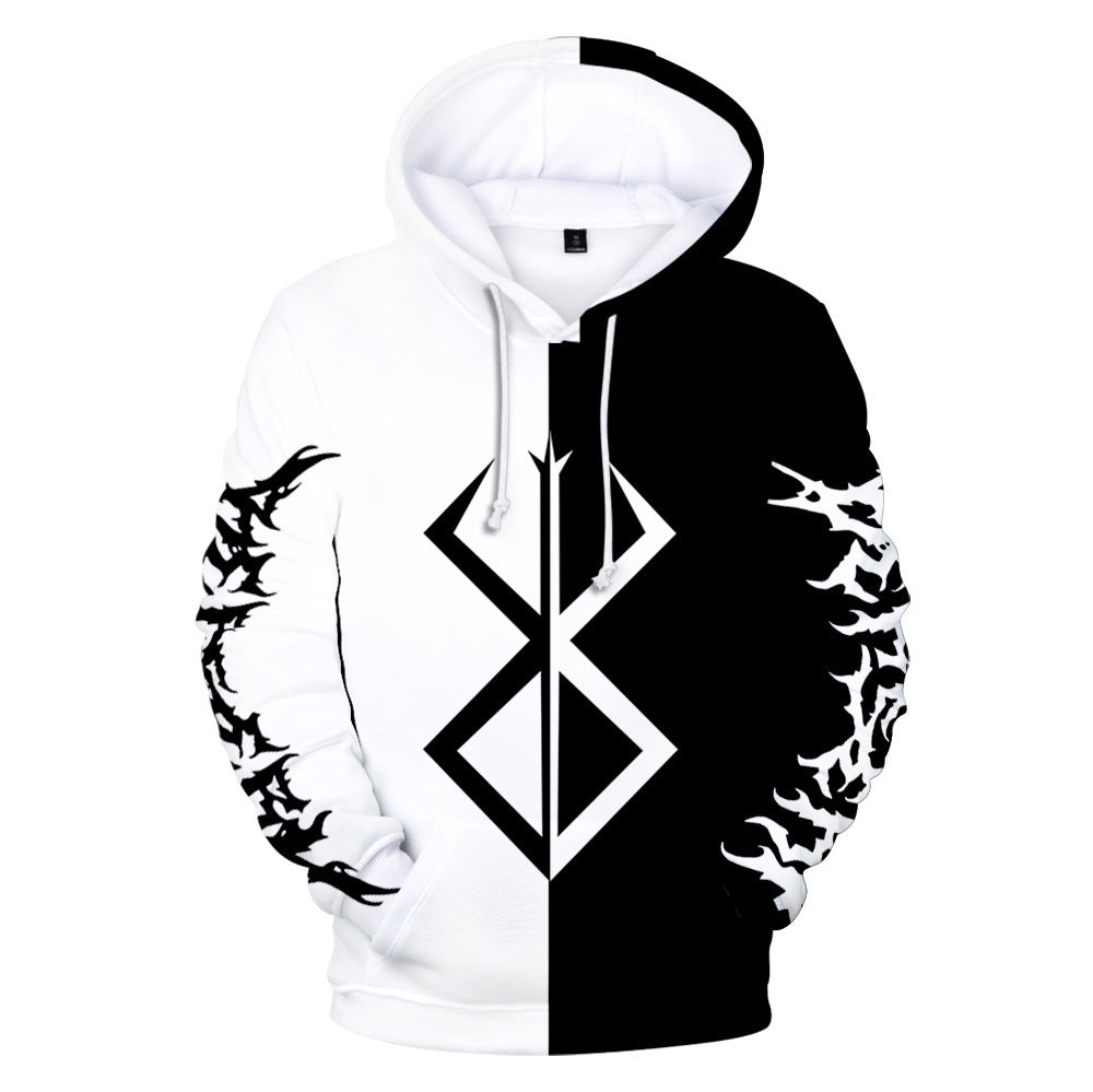 Men's Casual Anime 3D Printed Pullover Hoodie