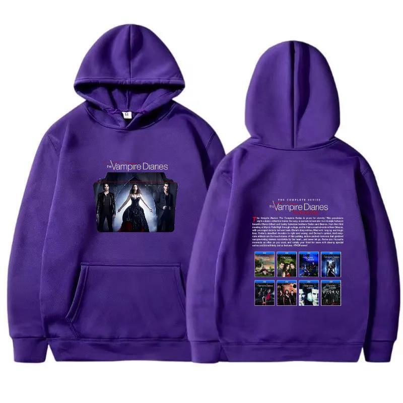 Unisex Tvd Pattern Pullover Hoodie