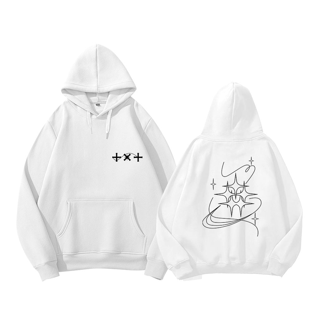 TXT LOGO Print Women's Casual Hoodie