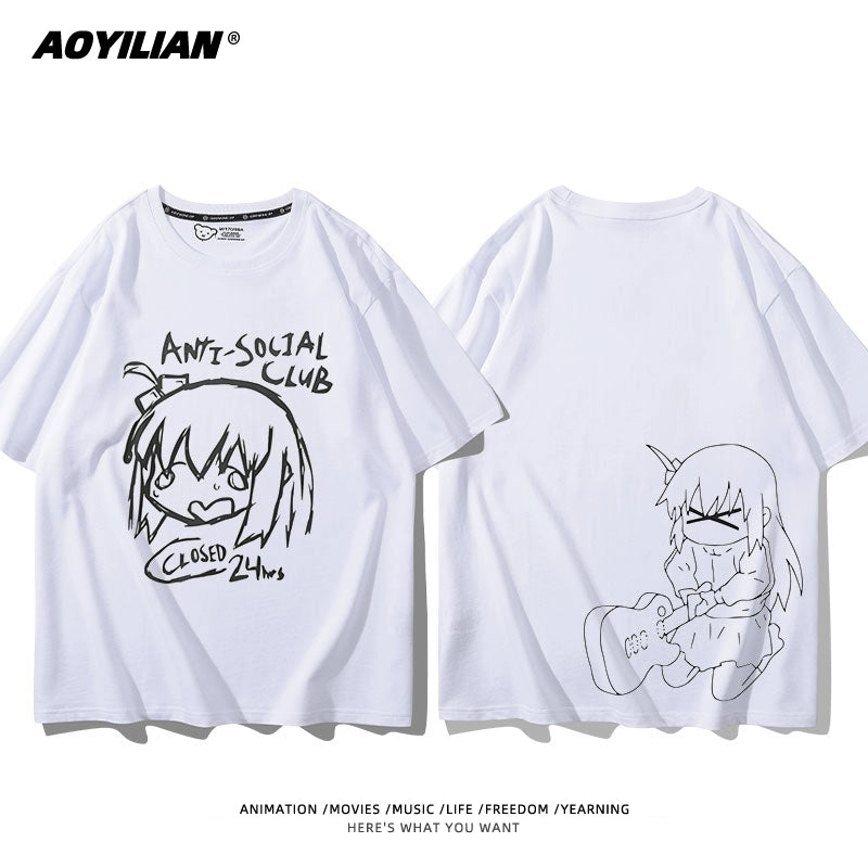 Versatile Women's Anime Cotton T-Shirt