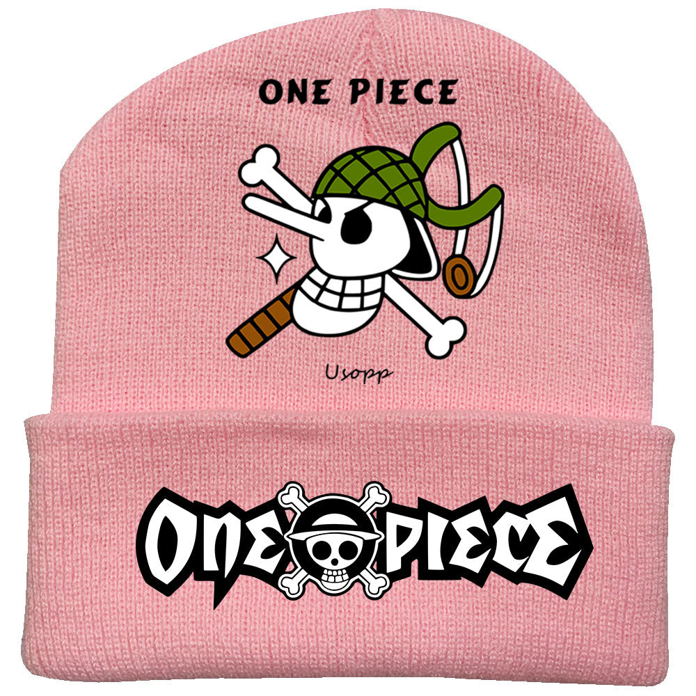 Trendy Luffy Print Knitted Hat