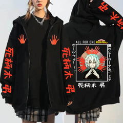 Unisex Anime Printed Zipper Casual Hoodie