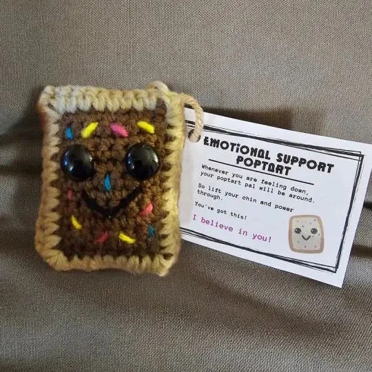 Emotional Support PopTart Keychain Pendant