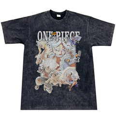 Luffy Short Sleeve Loose Washed T-Shirt