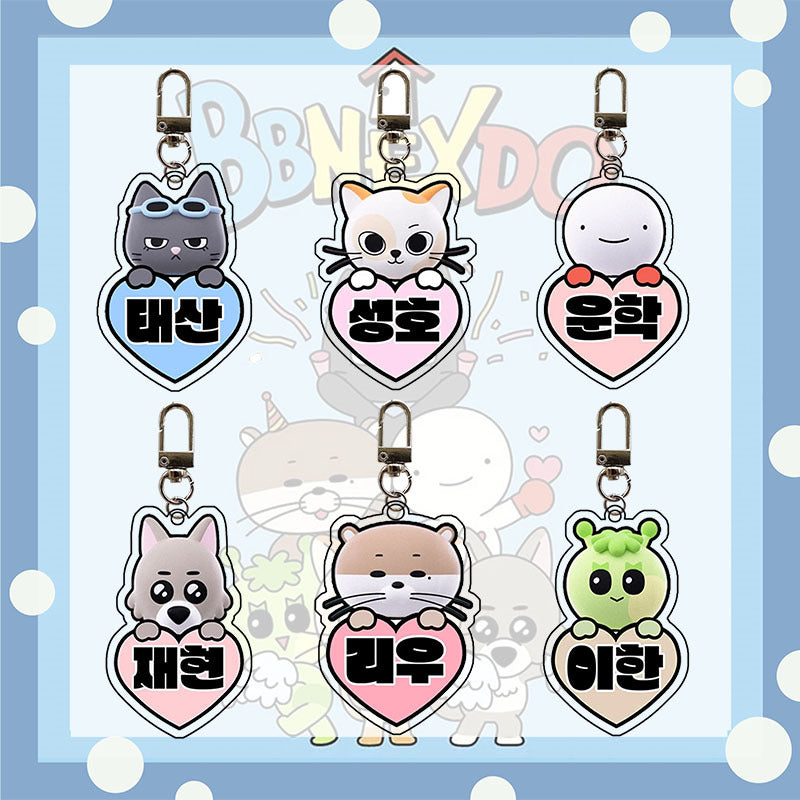 KPOP Transparent Cartoon Acrylic Keychain