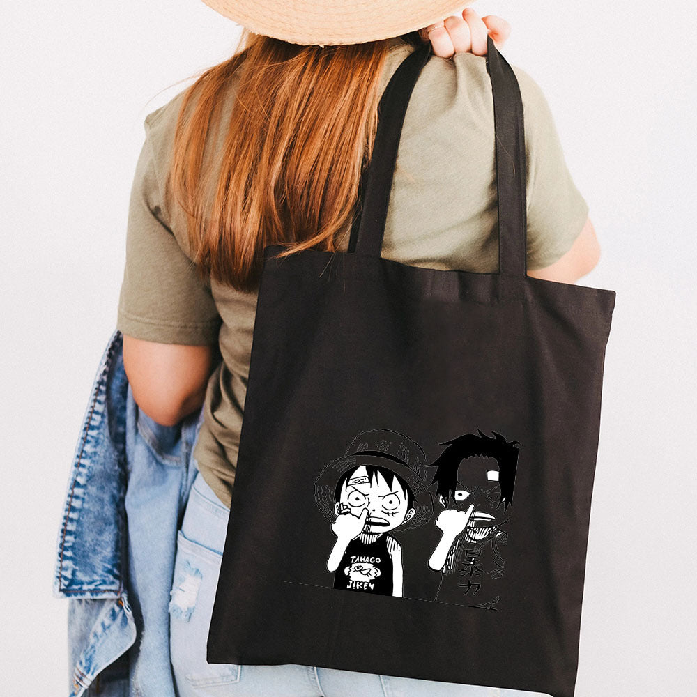 Casual Luffy Printed Canvas Shoulder Bag