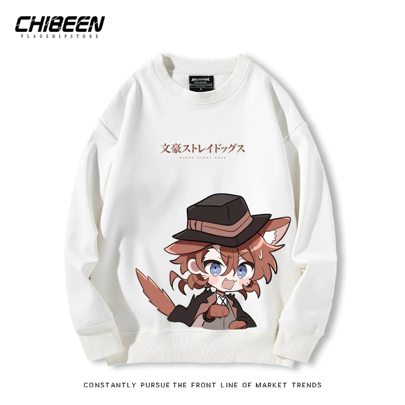 Cute Anime Pattern Crew Neck Sweatshirt