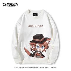 Cute Anime Pattern Crew Neck Sweatshirt
