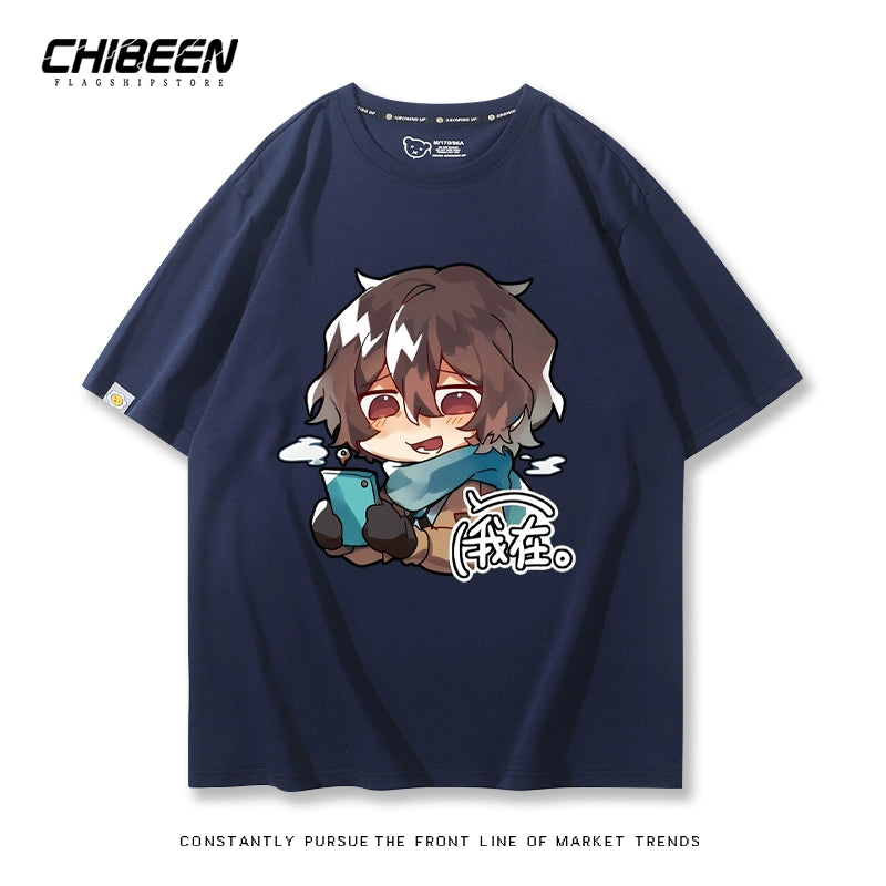 Unisex Anime Graphic Print Short-sleeved T-shirt