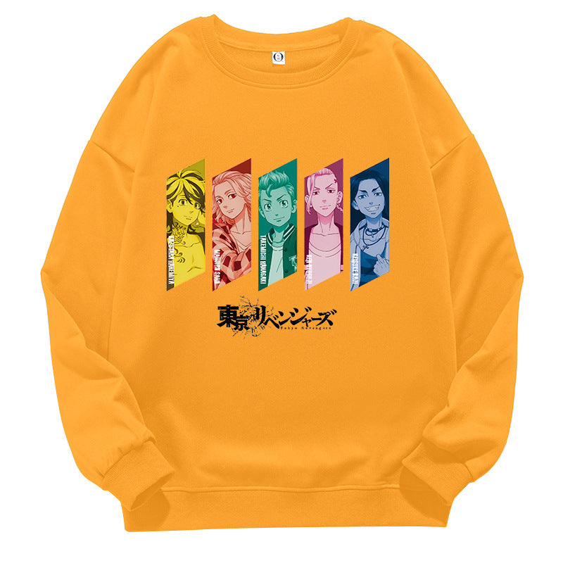 Anime Cotton Crew Neck Sweatshirt