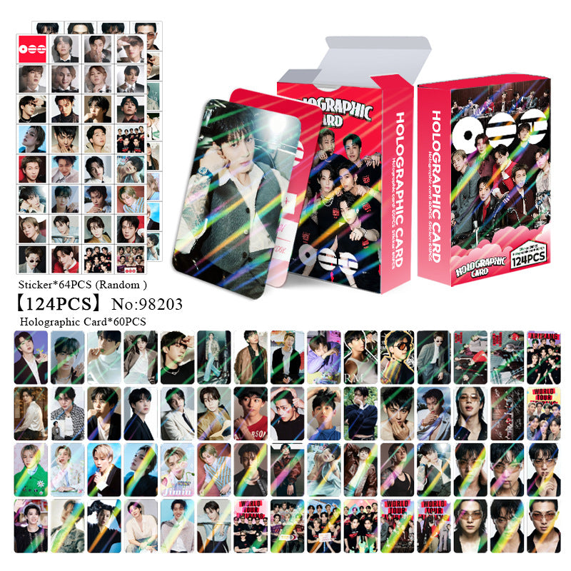 124PCS BTS ARIRANG Holographic Photocard Stickers