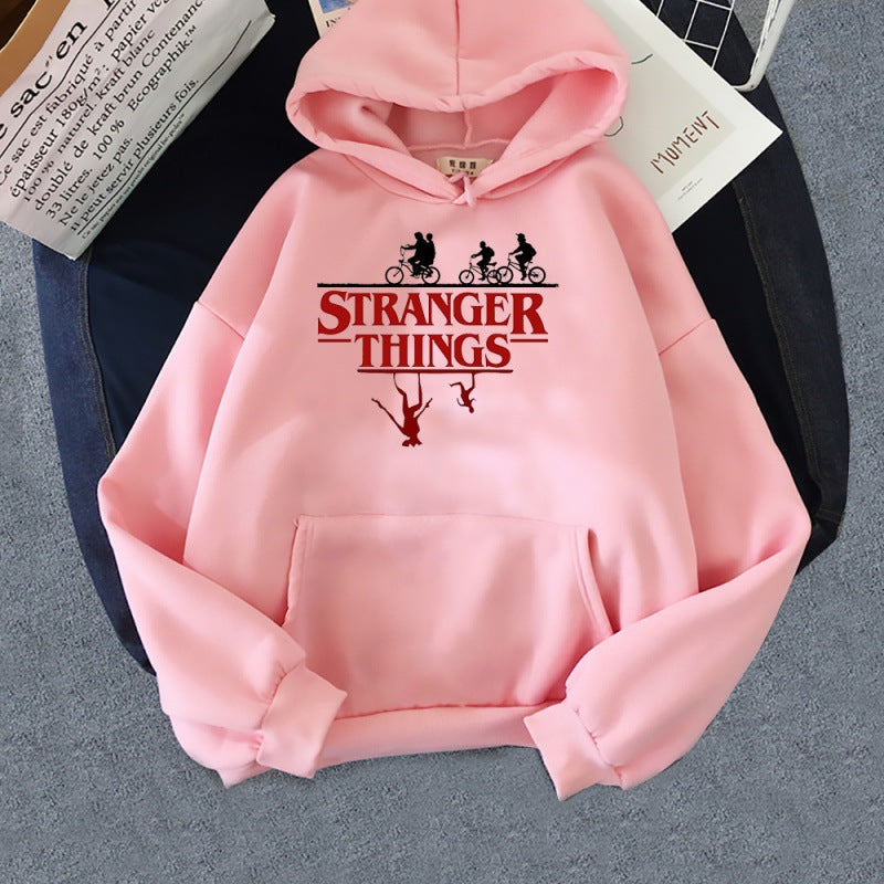 Unisex Tv Logo Printed Pullover Hoodie