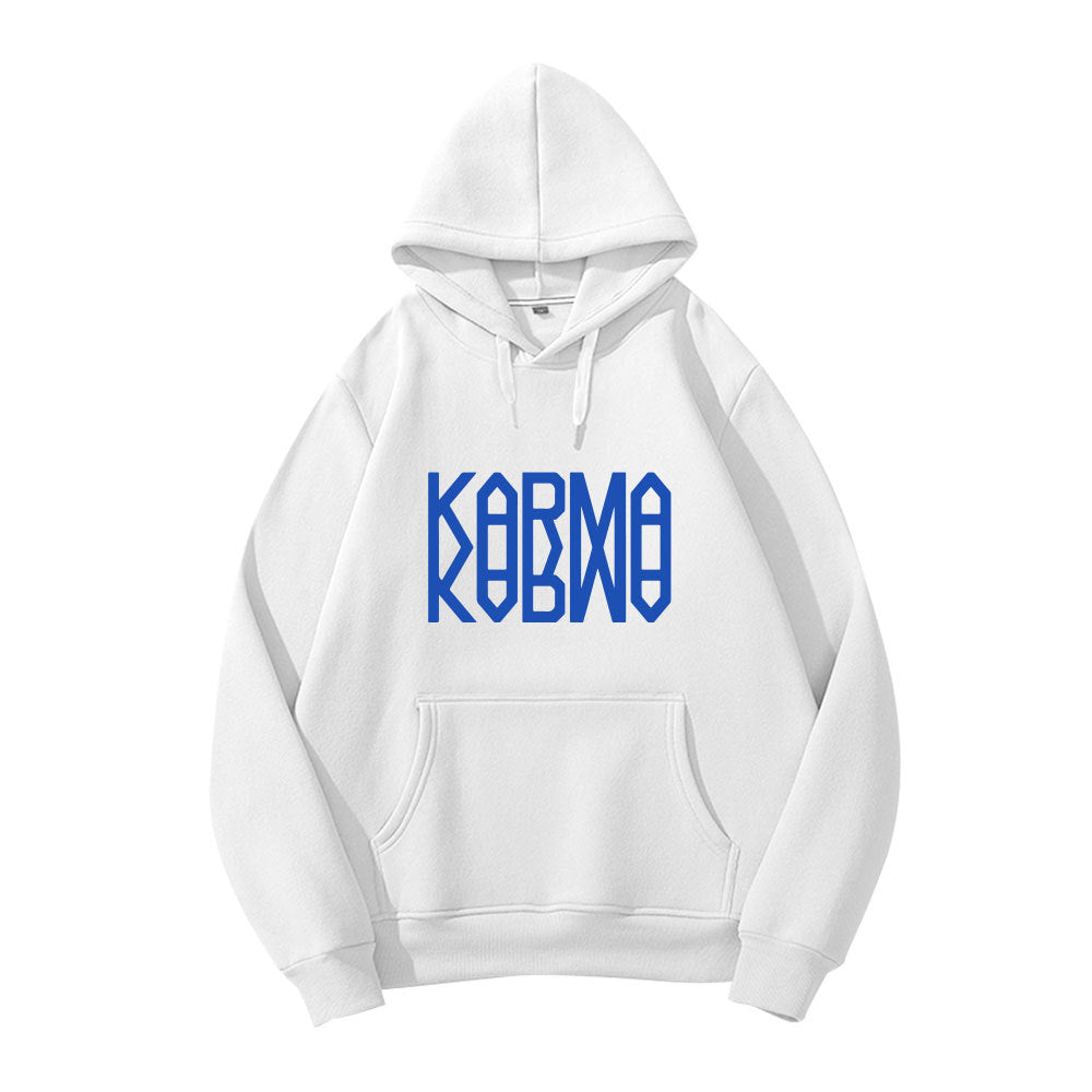 KPOP Album Karma Graphic Print Pocket Hoodie