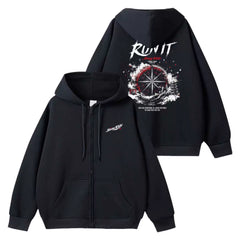 SKZ RUN IT TOUR Printed Zipper Hoodie
