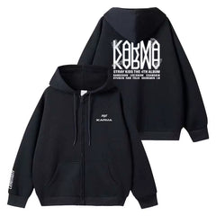 SKZ Member KARMA Zipper Black Hoodie
