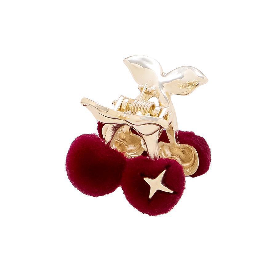 Red Flowers Side Clip Hairpin