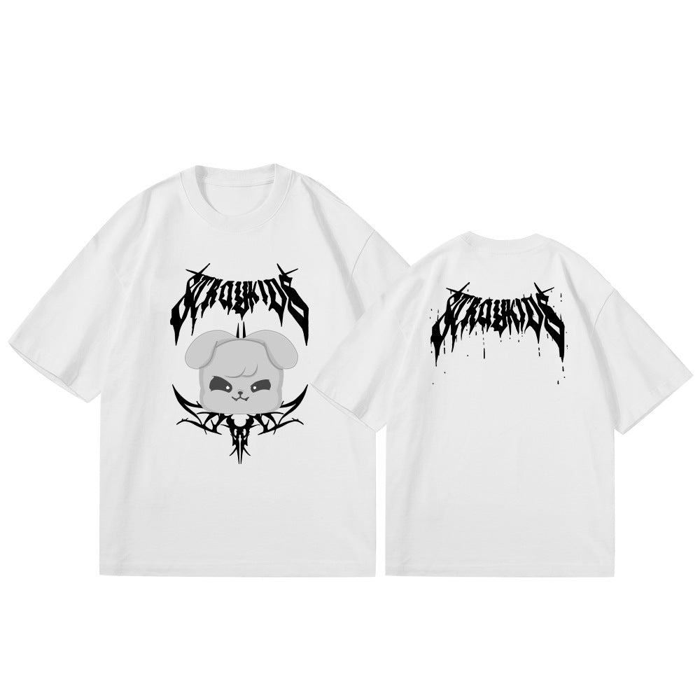 Trendy Kpop Cartoon Printed T-shirt