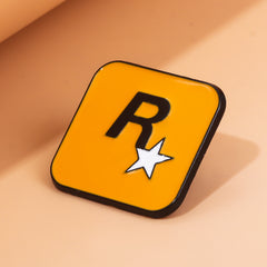 Game R Star Brooch Badge