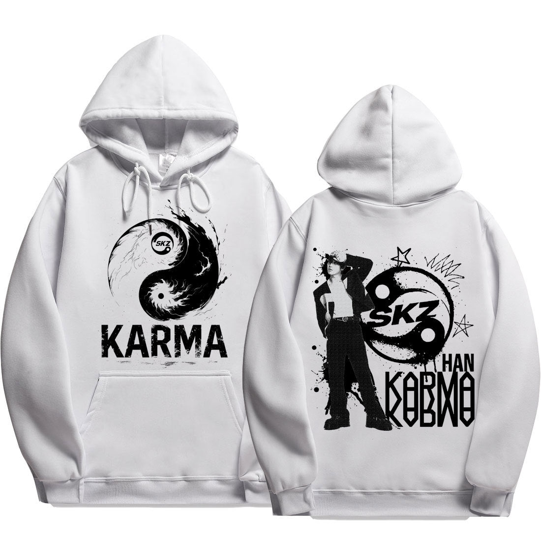 Casual Skz Karma Printed Hoodie Top