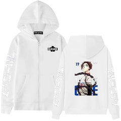 Unisex Anime Graphic Printed Zipper Hoodie