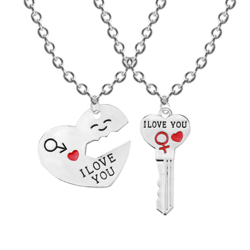 BEST FRIENDS Heart-shaped Pendant Necklace
