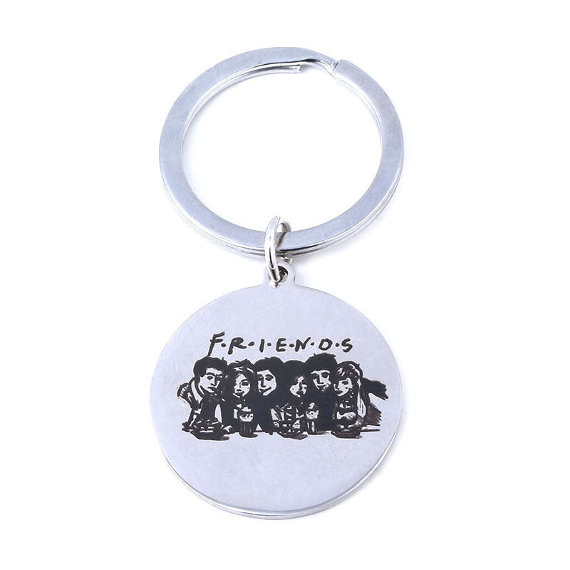 Friends Stainless Steel Keychain Pendant