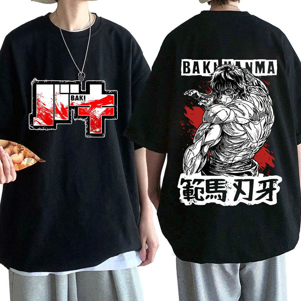 Men's Anime Baki Printed Loose T-Shirt