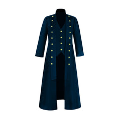 Retro Medieval Stand-up Collar Men's Long Jacket