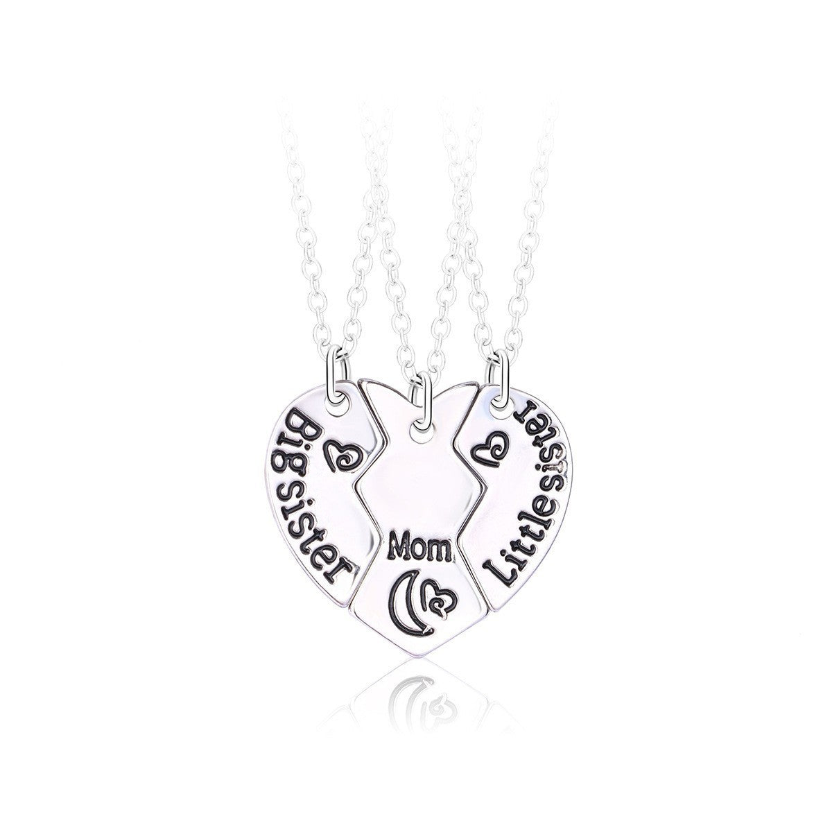 BEST FRIENDS Heart-shaped Pendant Necklace