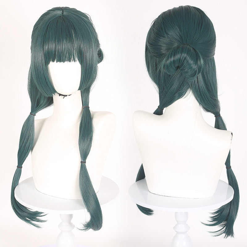 Dark Green Anime Cos Wig