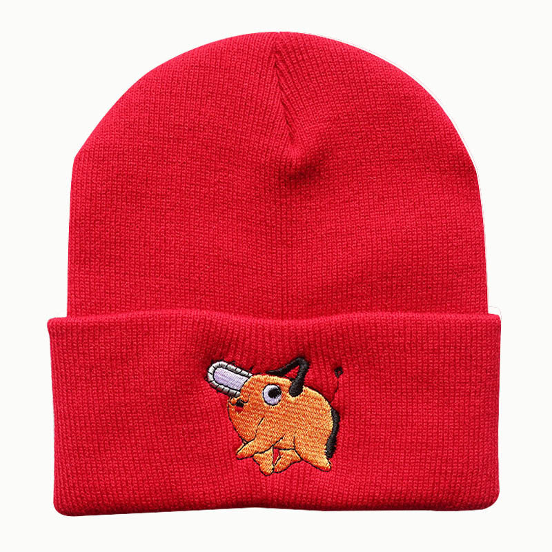 Pochita Anime Embroidery Knitted Hat