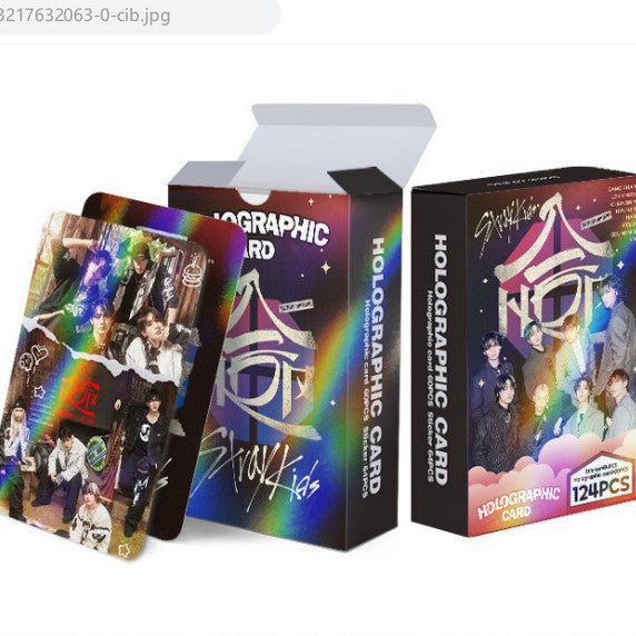 124pcs KPOP Holographic Cards