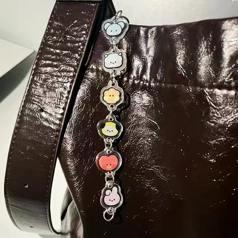 Kpop Double-sided Cartoon Pendant Keychain