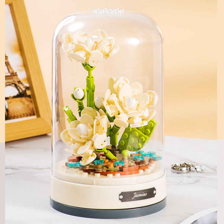DIY Rose with Music Box Building Blocks