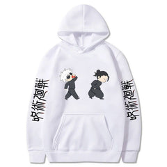 Cute Anime Gojo Pattern Loose Hoodie